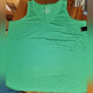 NWT Torrid Classic Fit V Neck Tank Top Yorrid Sz 4 Green